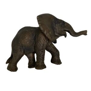 SCHLEICH Baby Elephant Wild Animal Safari Figurine Toy 3.5 Inch Long Gray
